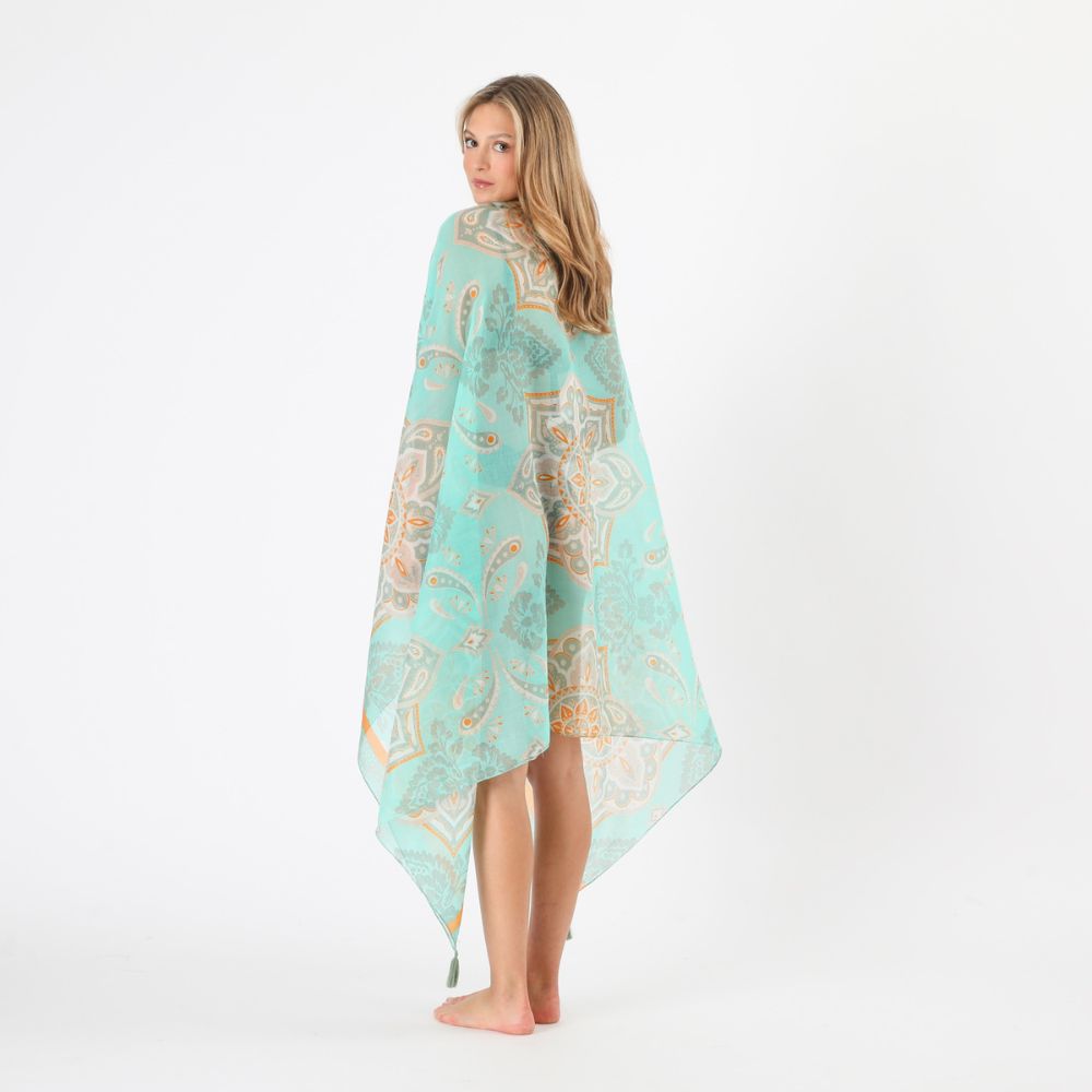 Pareo Estampado Mandalas Anis Verde Tatienne