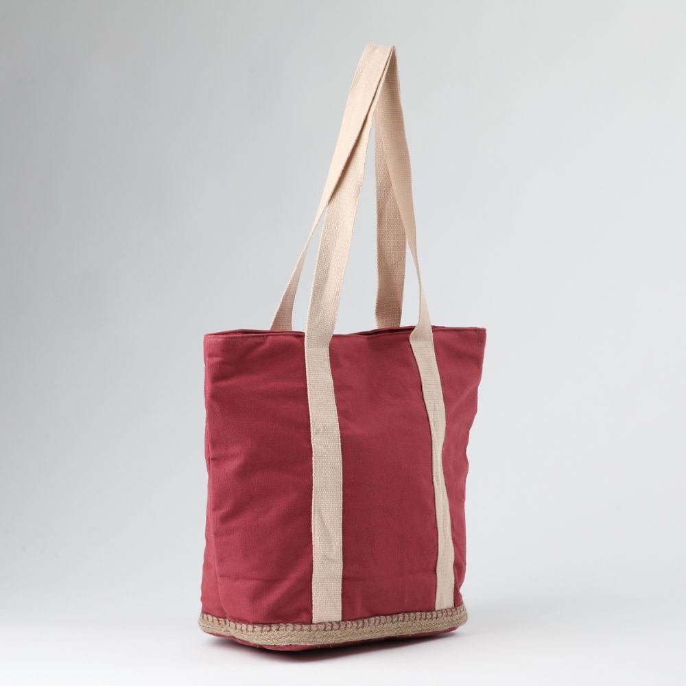 Cartera Hombro Canvas Bermudas Burdeo Tatienne