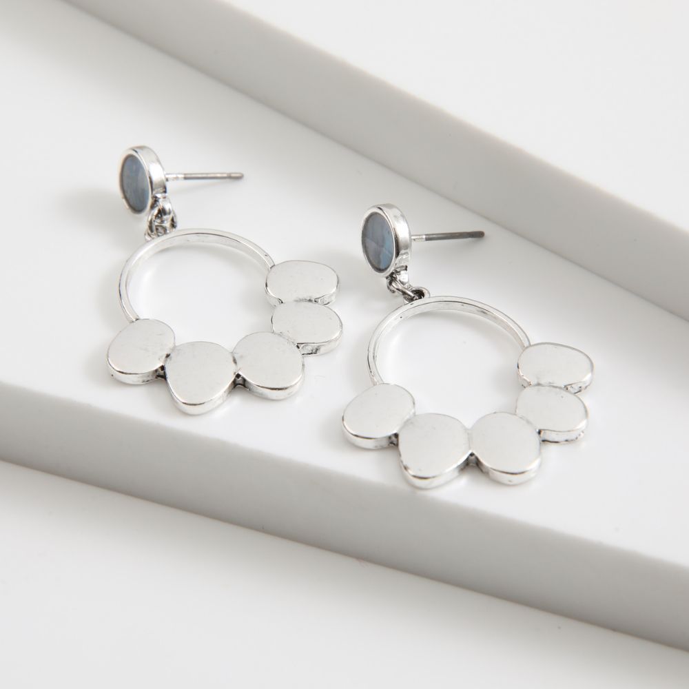 Aros Mediano Zeo Plateado Tatienne