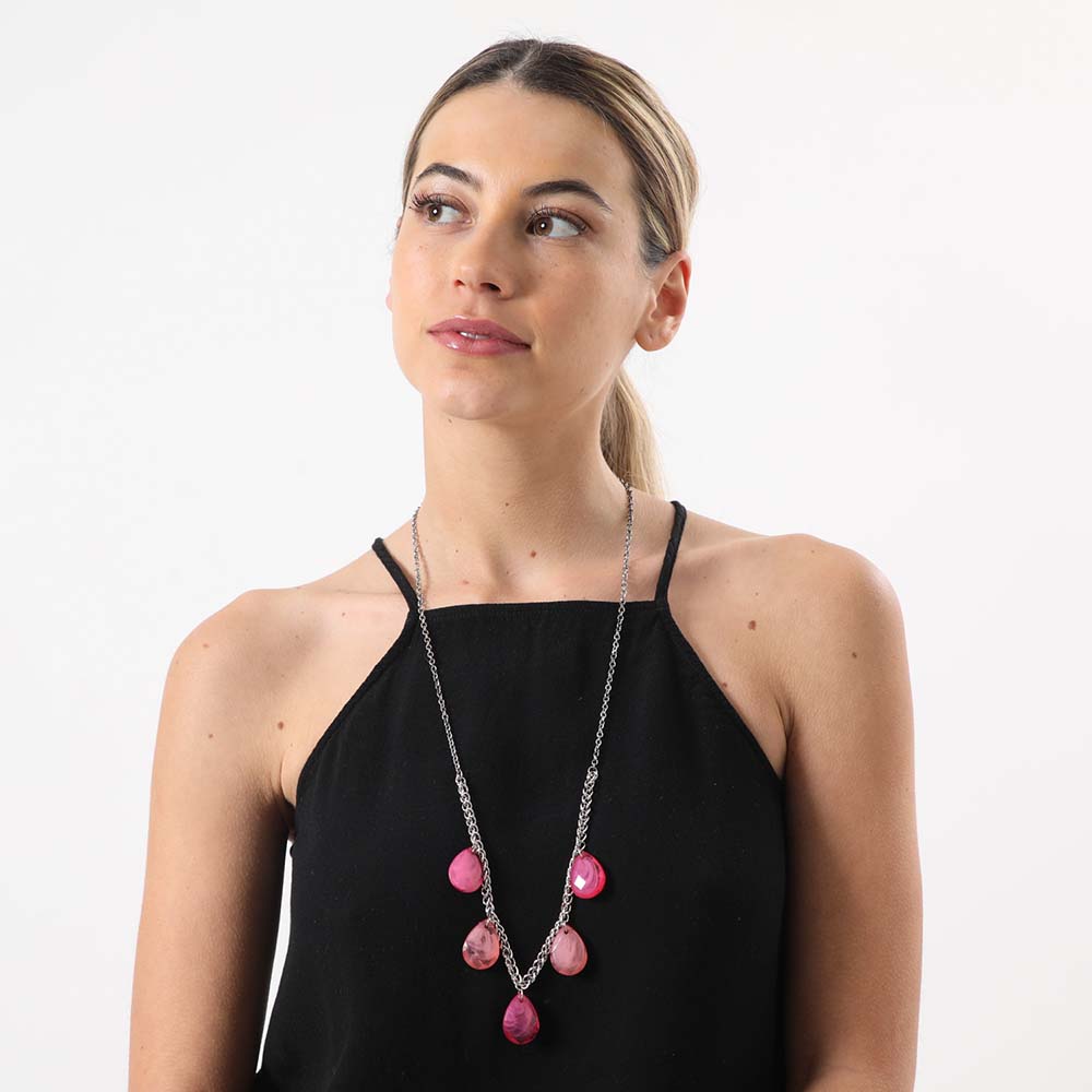 Collar Largo Henares Rosado Tatienne