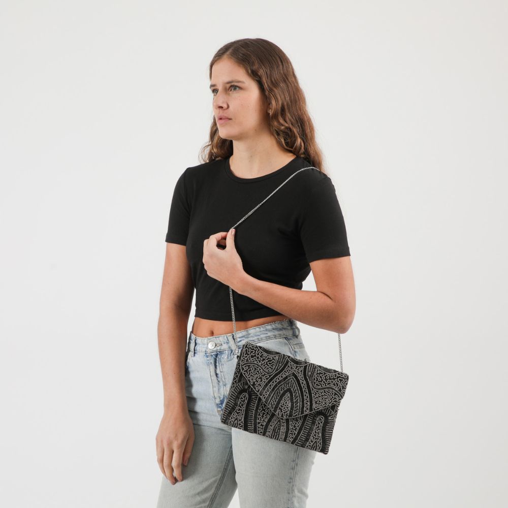Clutch Tropez Plateado Humana