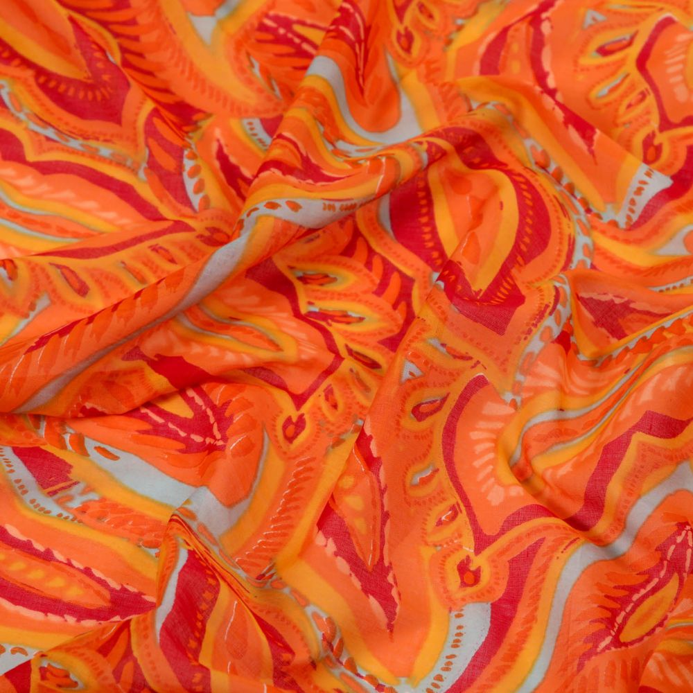 Pañuelo Estampado Abedul Naranjo Humana