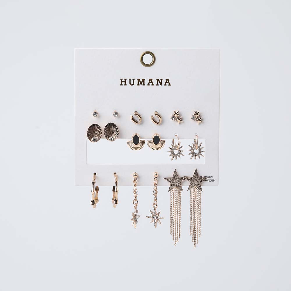 Aros Set Midnight Dorado Humana