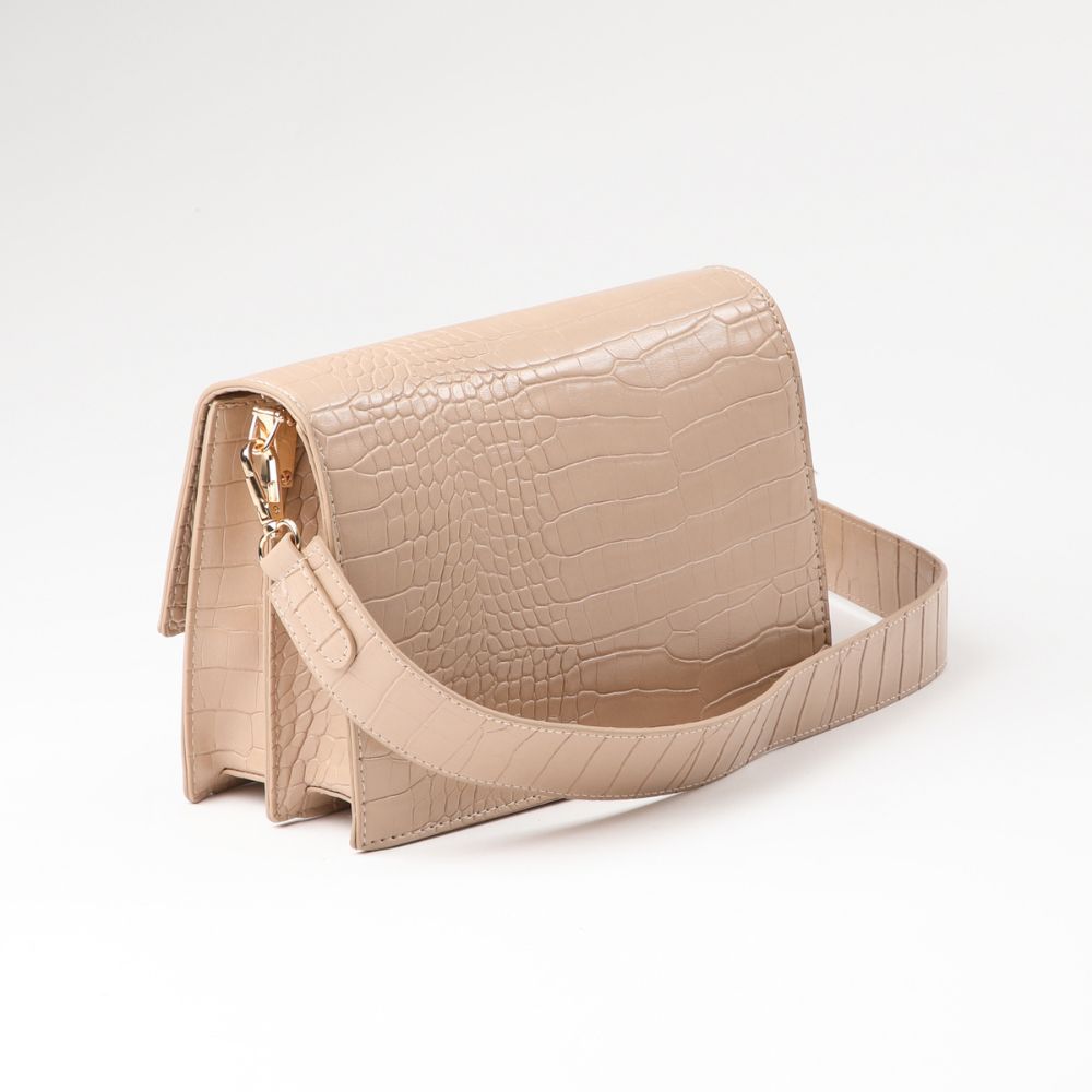 Cartera Bandolera Ecocuero Calais Beige i-D