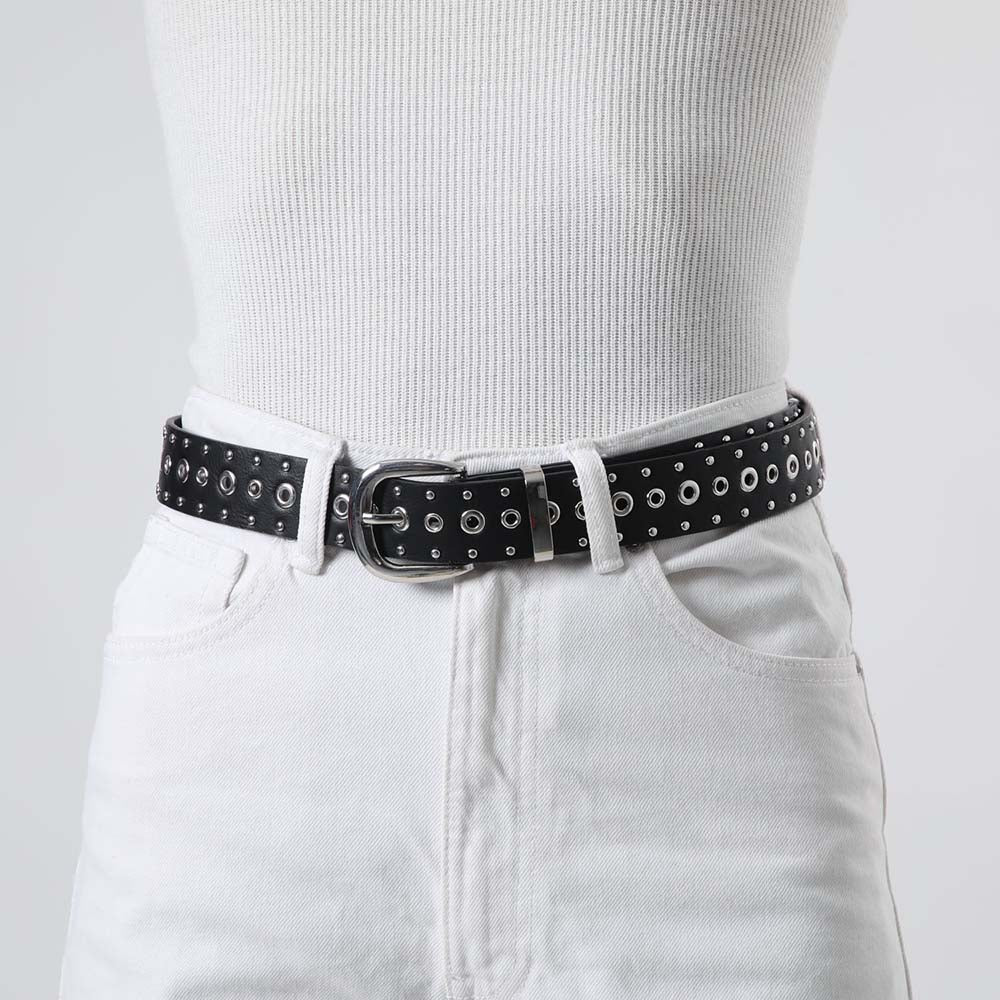 Cinturón Black Eyelet Negro Humana