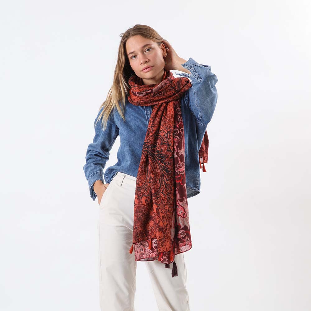 Pañuelo Estampado Positano Rojo Tatienne