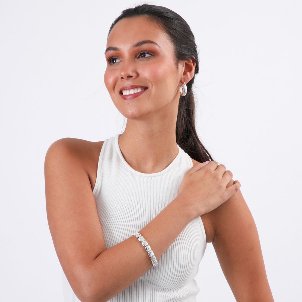 Pulsera Destellos Plateado Humana