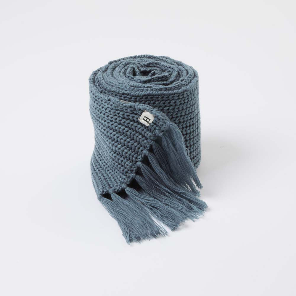 Bufanda Tejida Basic Azul Humana