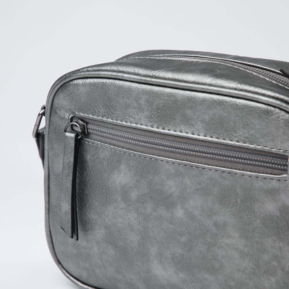 Cartera Cruzada Kalia Plateada Humana