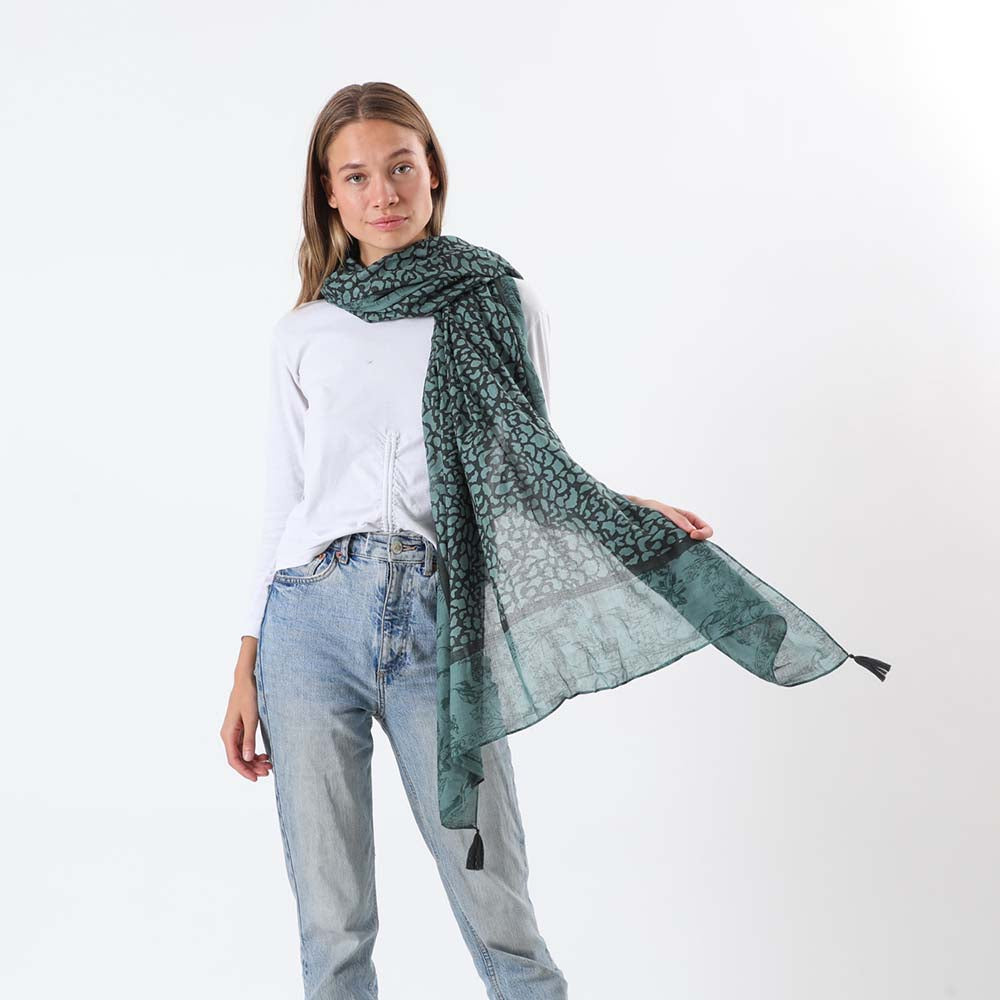 Pañuelo Estampado Almansa Verde Humana