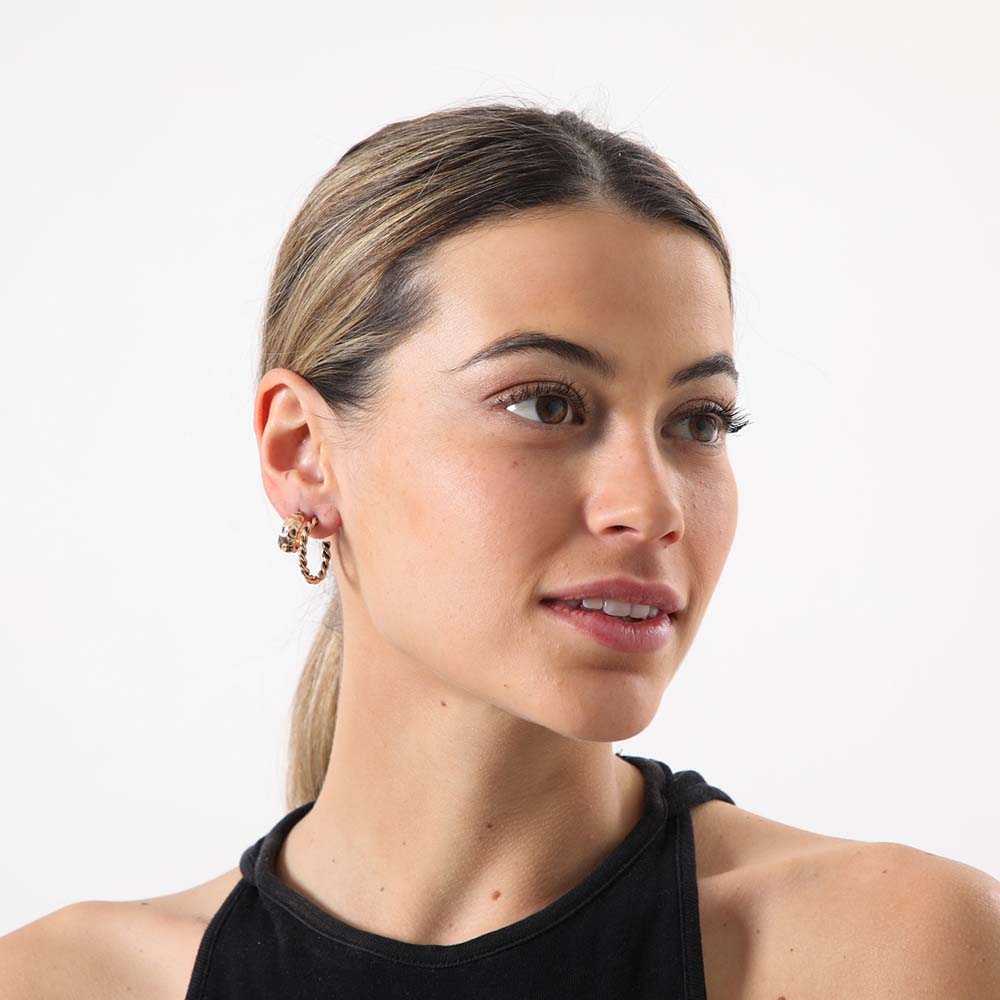 Set Aros Nerina Dorado Humana