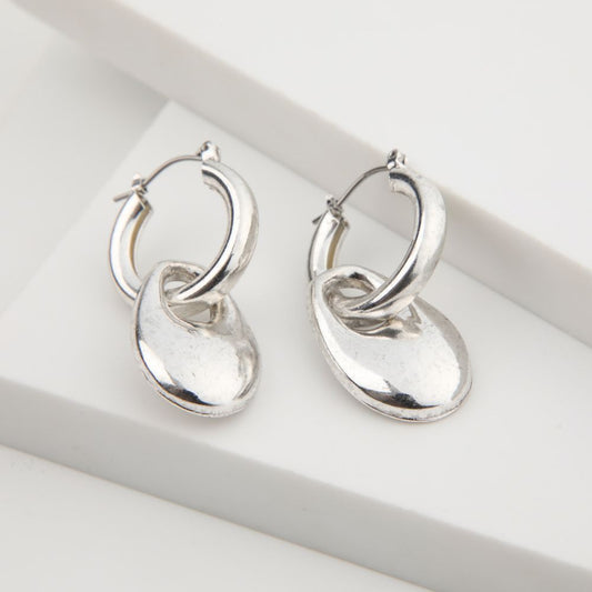 Aros Argolla Melt Plateado Humana