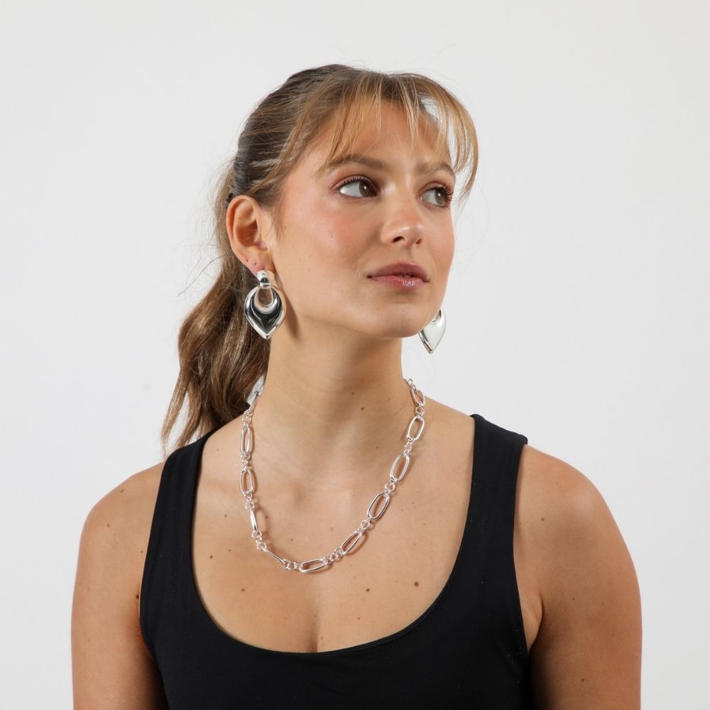 Collar Corto Elya Plateado Tatienne