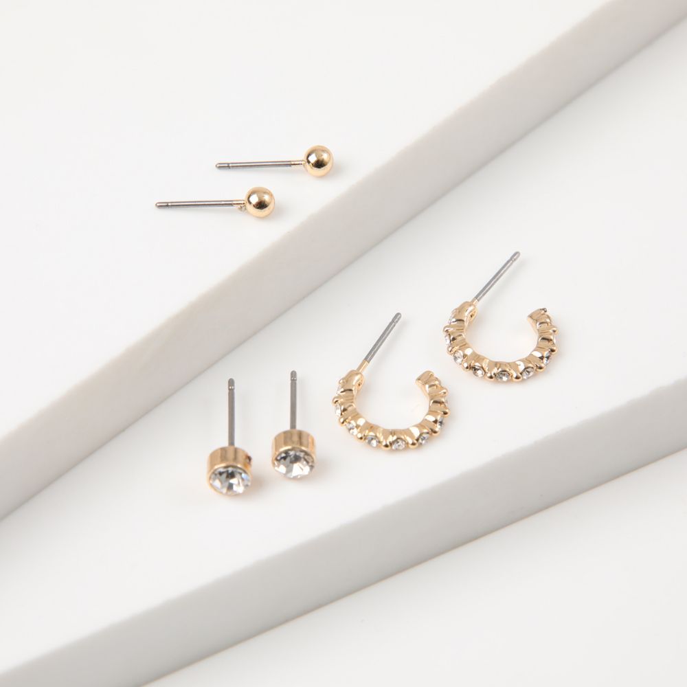Aros Set Vacay Charms 2 Dorado i-D