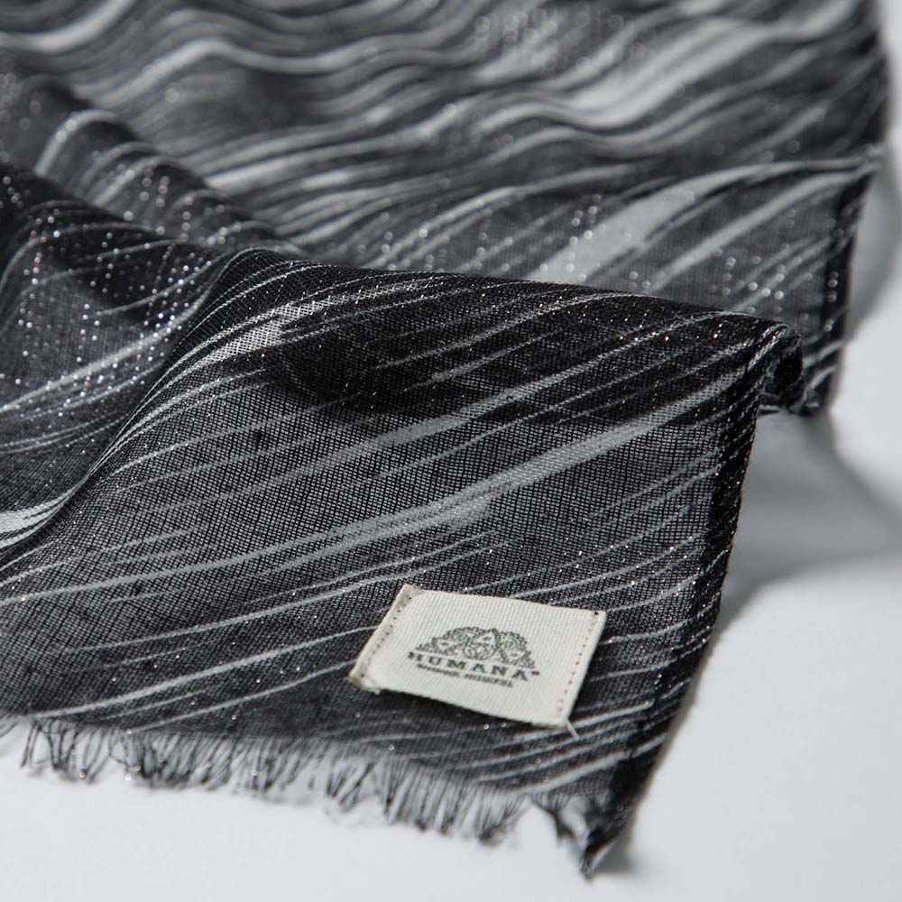 Pañuelo Estampado Meteoritos Negro Humana