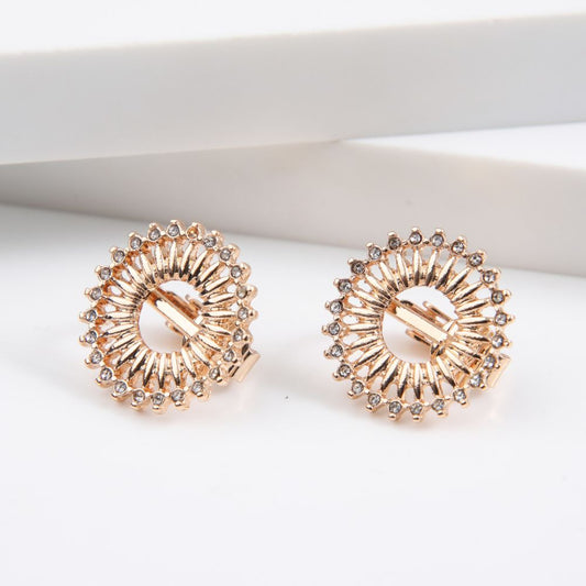 Aros Clip Sol Dorado Humana