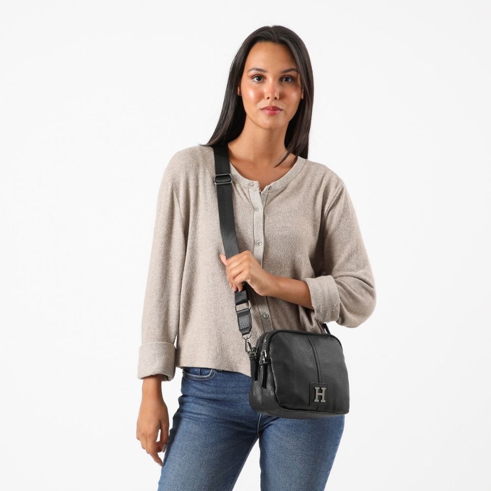 Cartera Cruzada Cissy Negro Humana