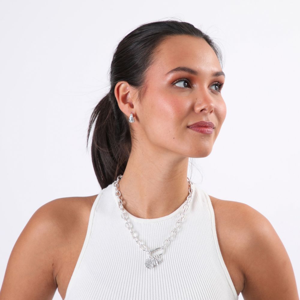 Aros Argolla Stars Plateado Humana