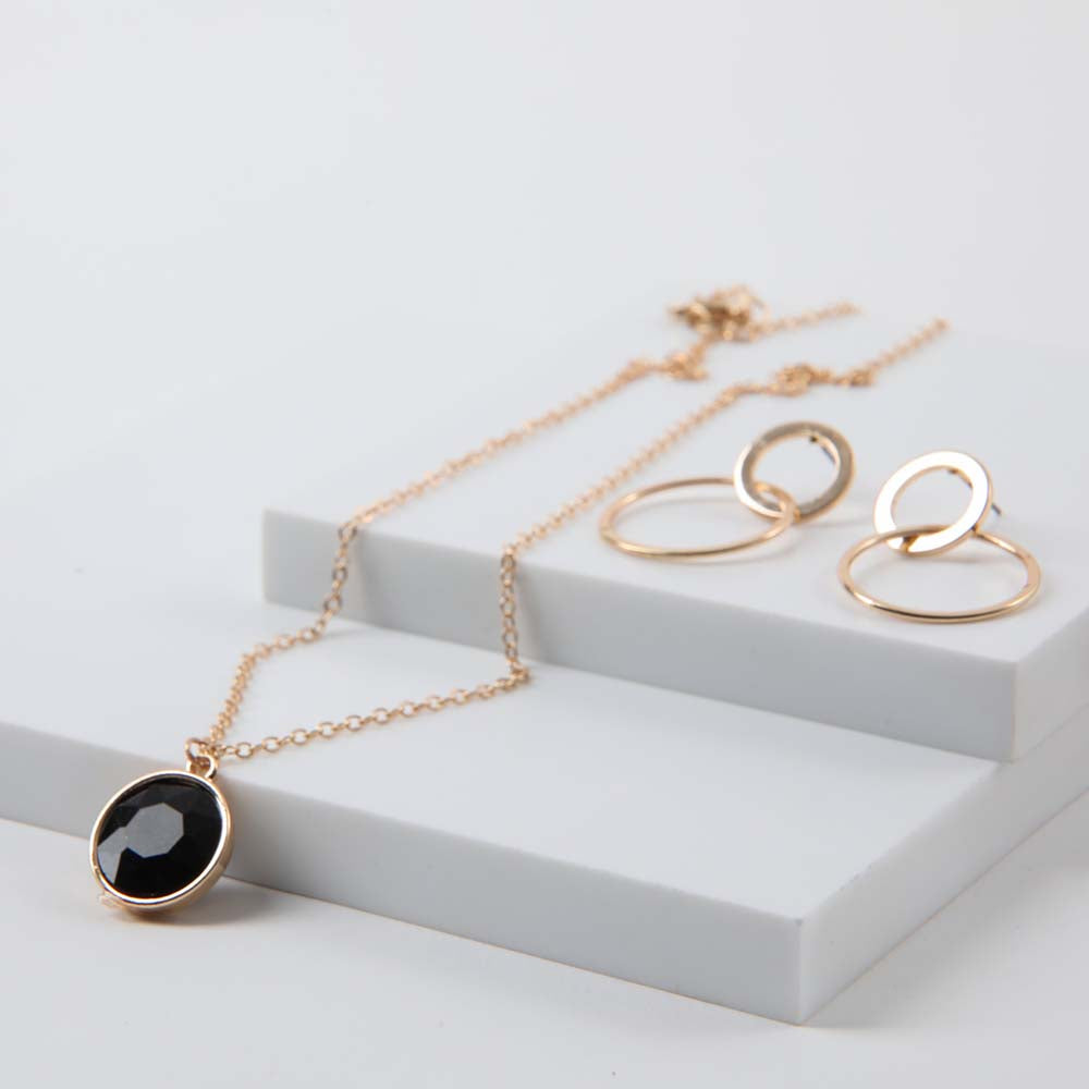 Collar Set Paulina Negro i-D