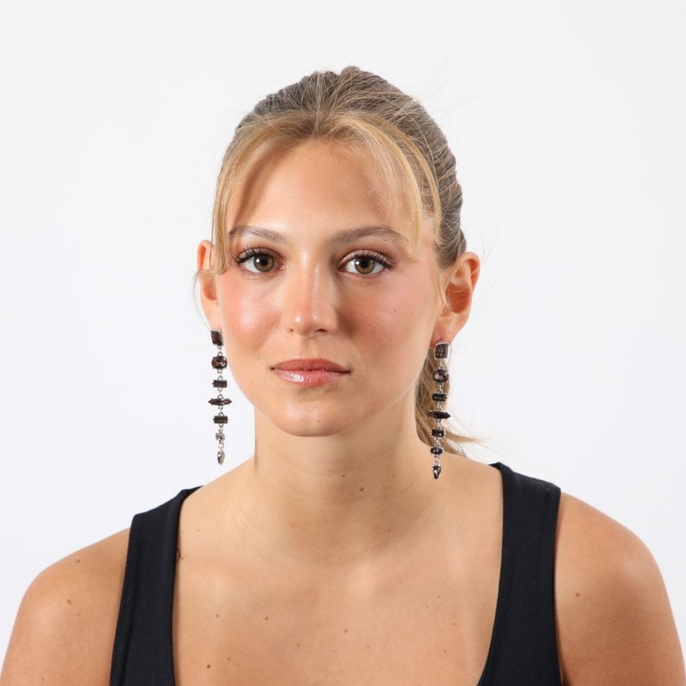 Aros Largo Federica Plateado Humana