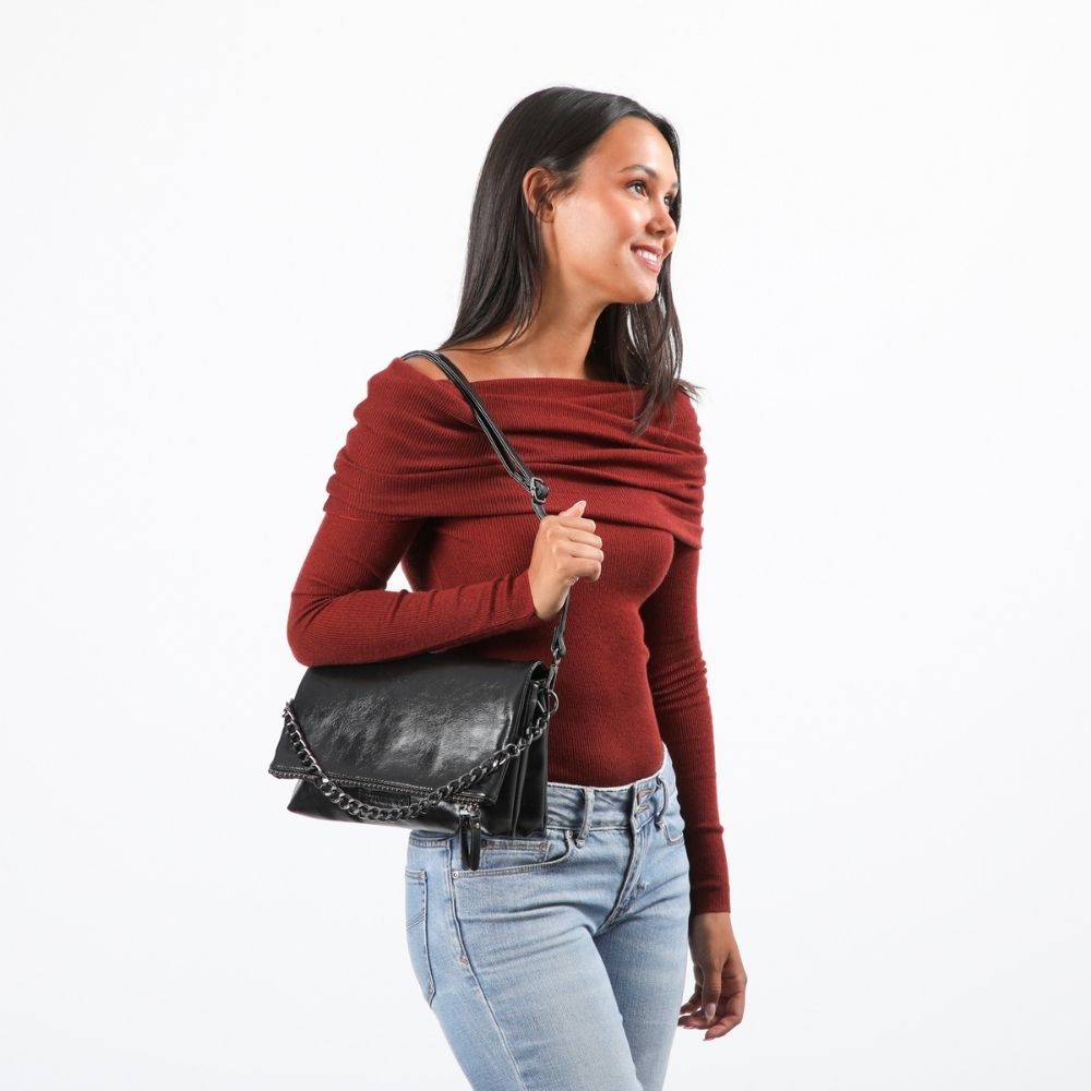 Cartera Cruzada Annie Negro Humana