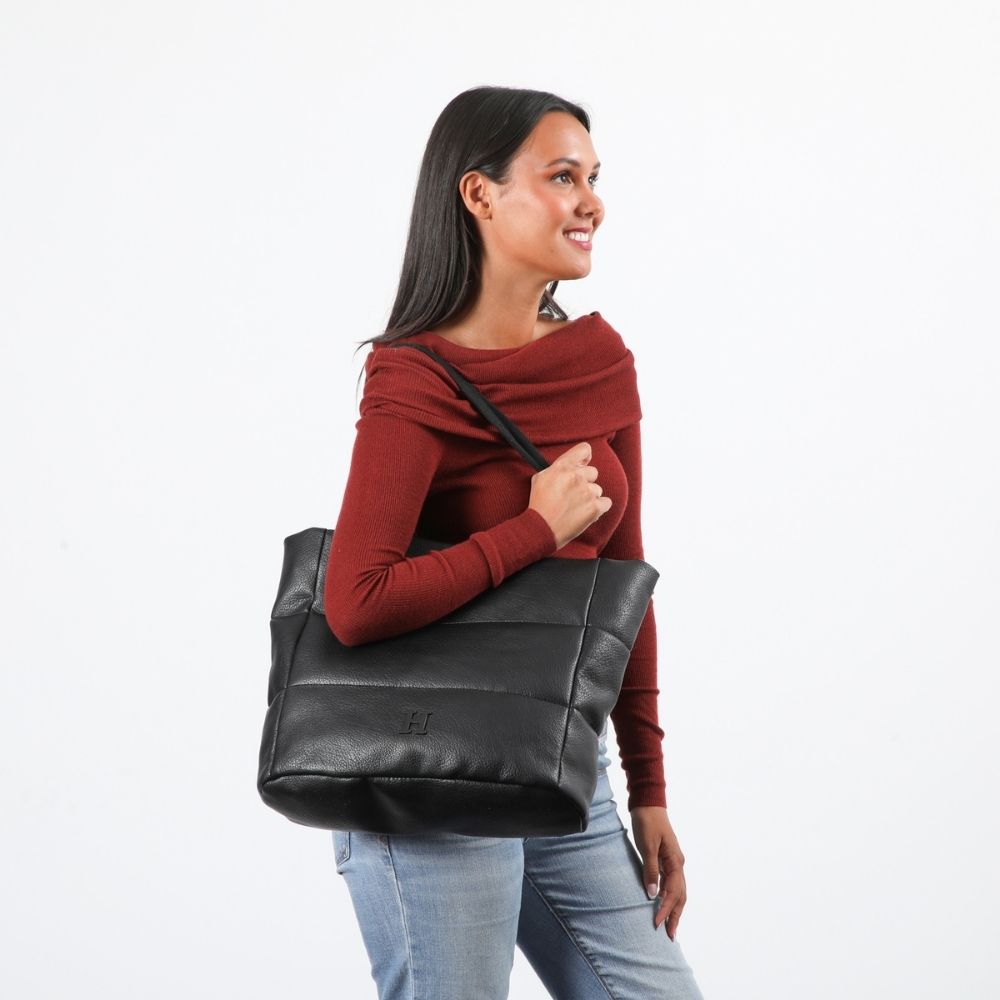 Cartera Hombro Salerno Ecocuero Negro Humana