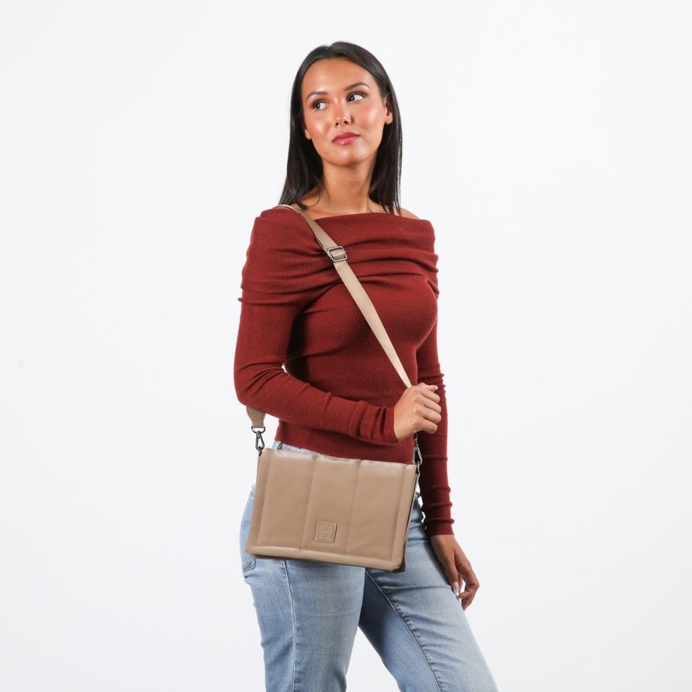 Cartera Cruzada Amira Beige Humana