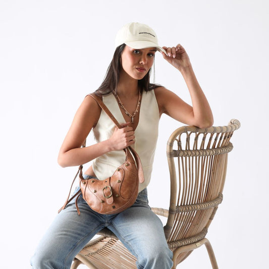 Cartera Hombro Ecocuero Candy Camel Humana