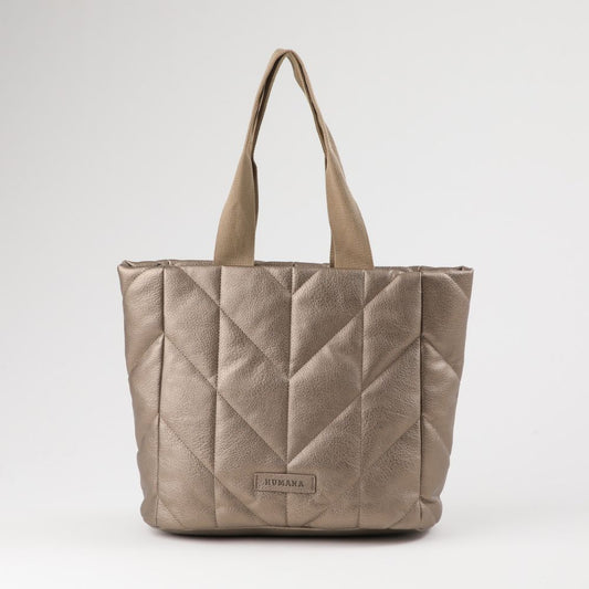 Cartera Tote Boni Ecocuero bronce Humana