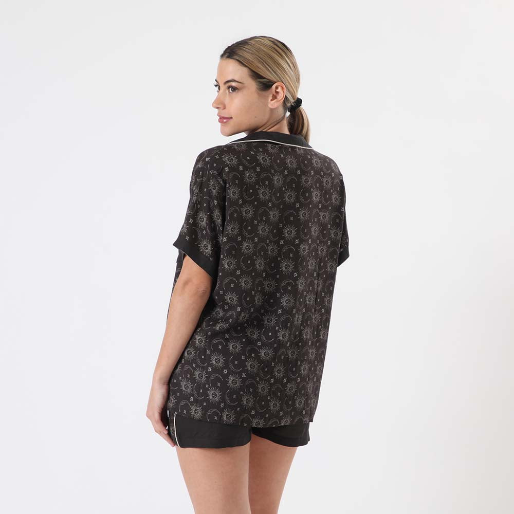 Pijama Moon Negro S Humana