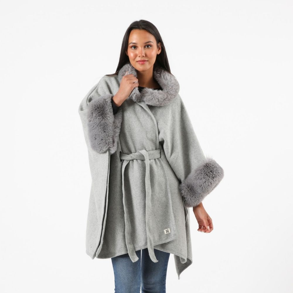 Poncho Mirna Gris Humana