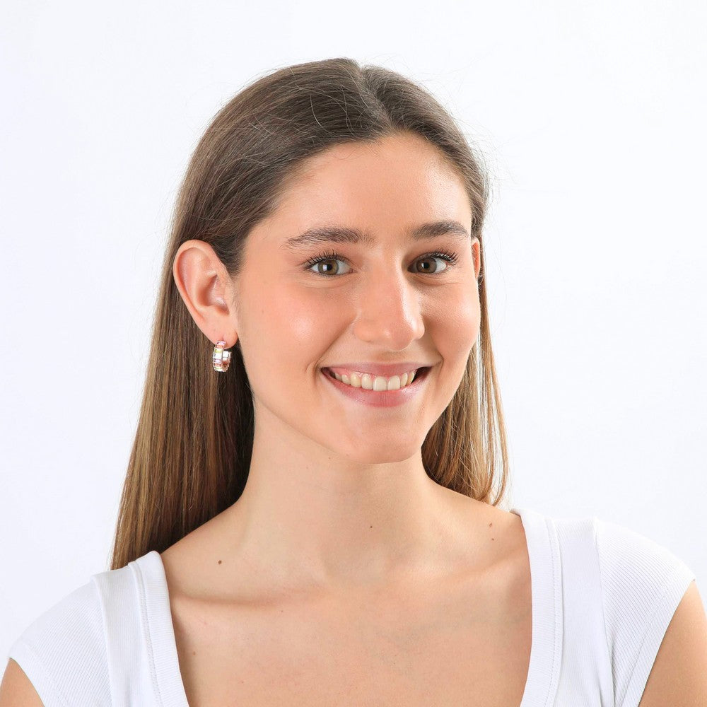 Aros Argollas Thea Plateado I-D