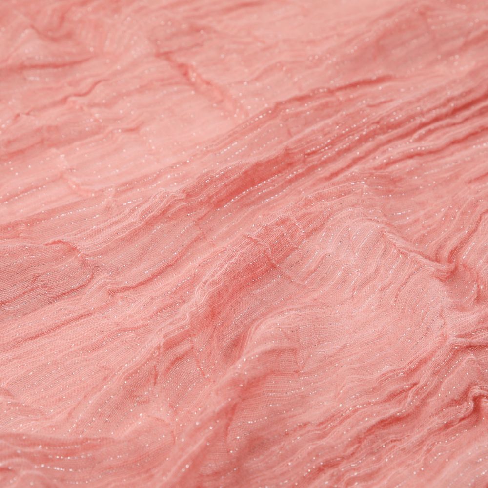 Pañuelo Liso Peach Rosado Plisado Humana