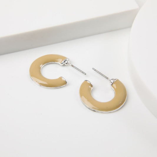 Aros Argolla Miley Plateado Humana