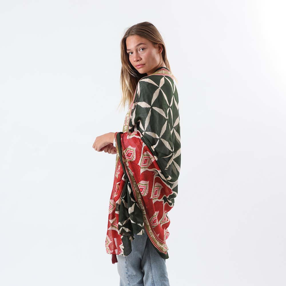 Pañuelo Estampado Roche Verde Humana