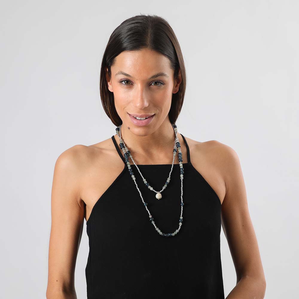 Collar Largo Nansa Plateado Tatienne
