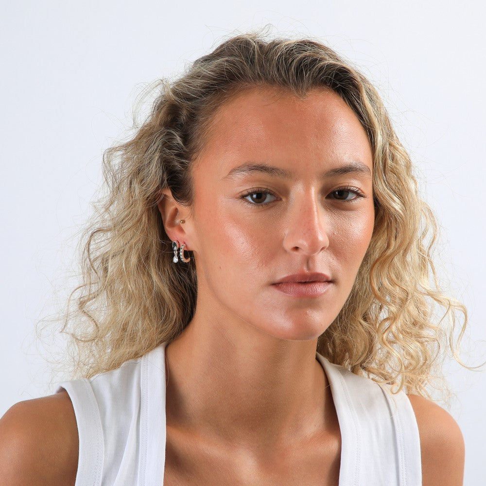 Set De Aros Emma Plateado Tatienne