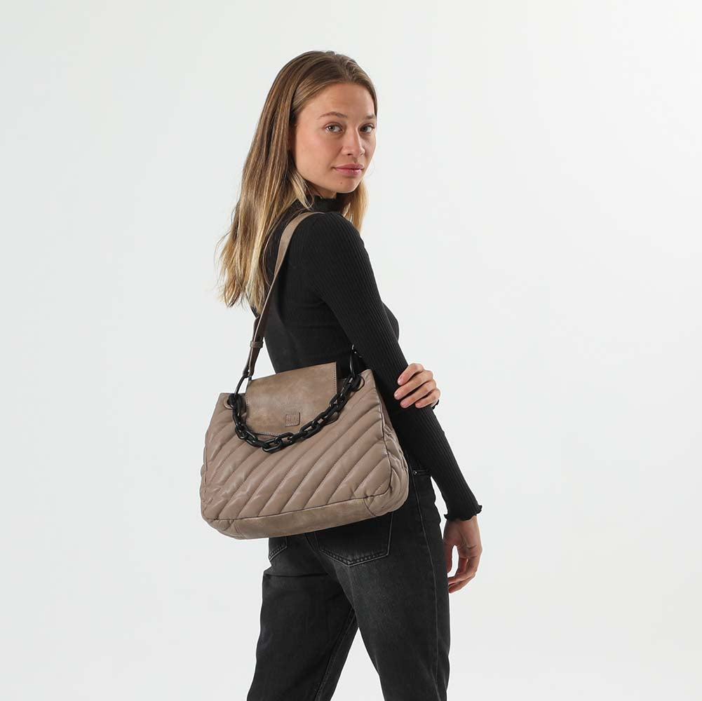 Cartera Hombro Domenica Café i-D