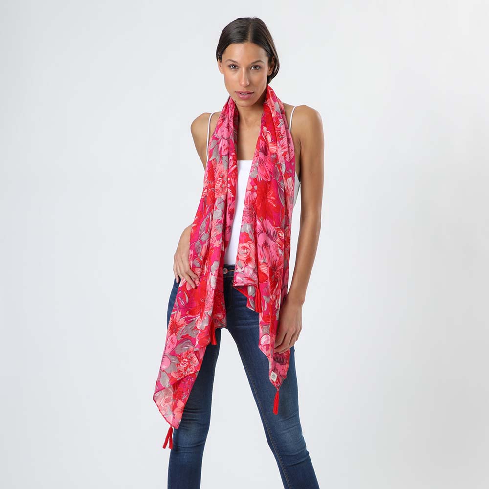 Pañuelo Estampado Florista Rosado Humana