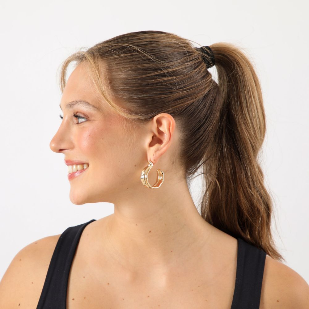 Aros Argolla Metal Power 31 Dorado i-D