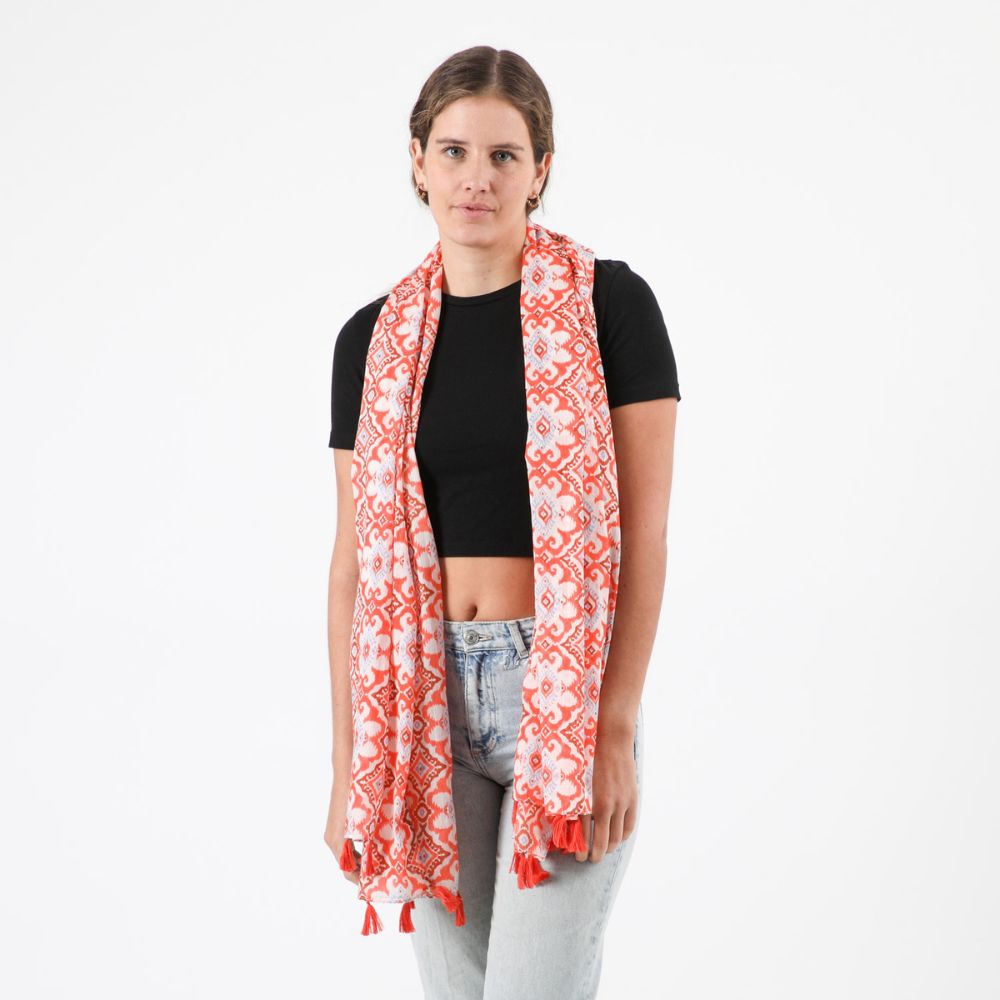 Pañuelo Estampado Calliope Naranjo Tatienne
