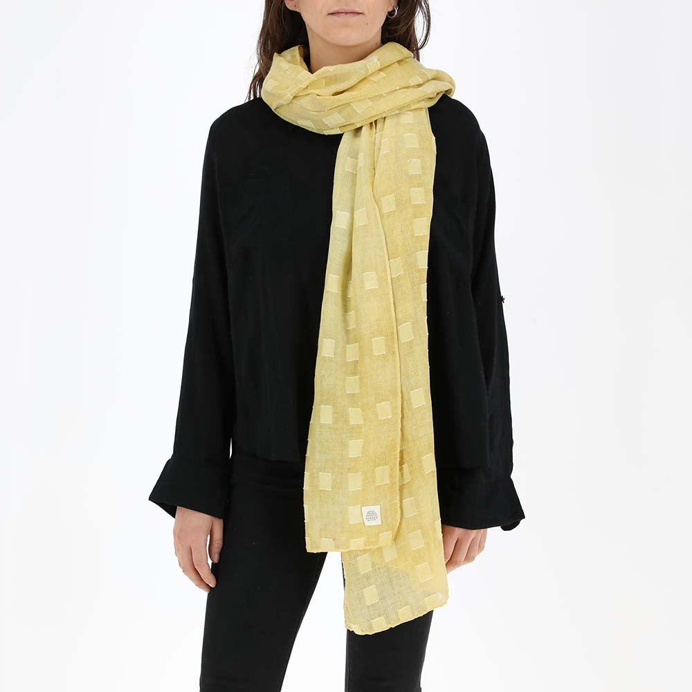 Pañuelo Liso Cuadros Amarillo Humana