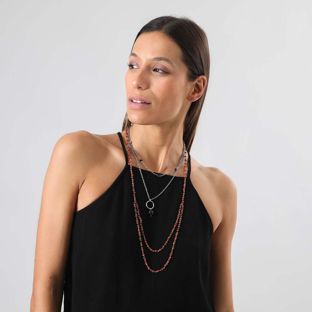 Collar Largo Bidasoa Rojo Tatienne