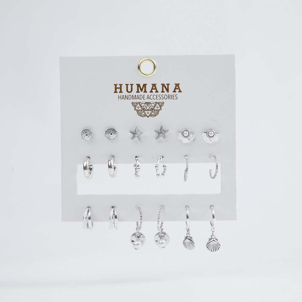 Set Aros Bauhinia Plateados Humana