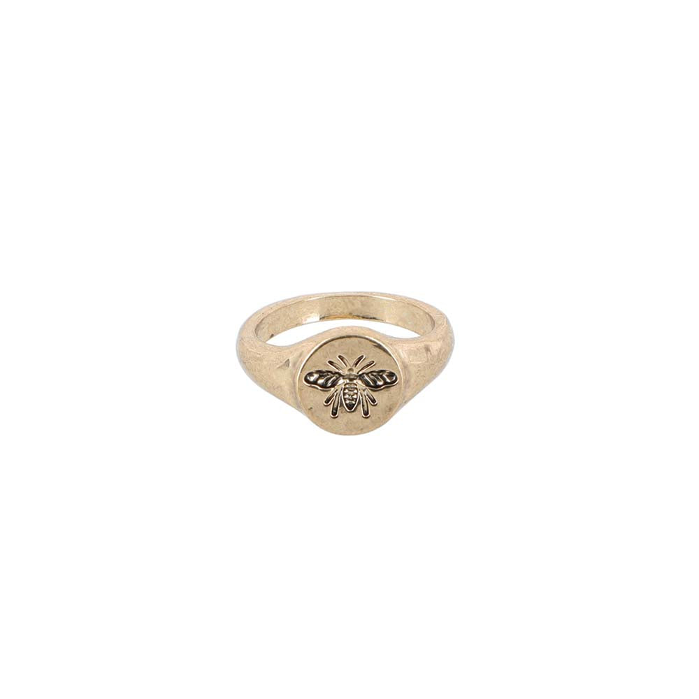 Anillo Grueso Pinky 6 Dorado Tatienne