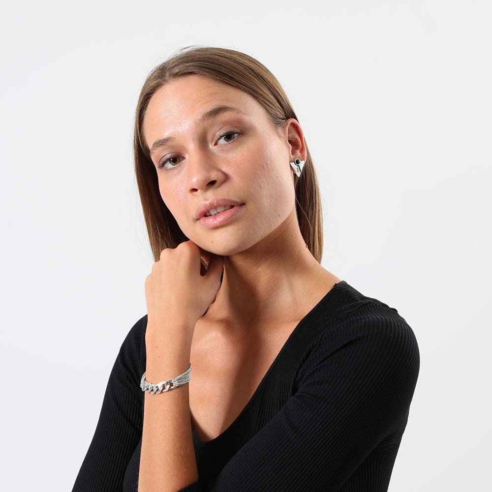 Pulsera Blanda Patti Plateado Humana