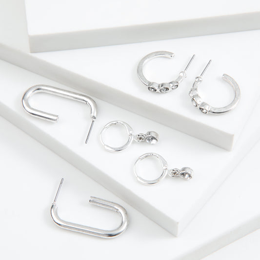 Aros Largo Izka Plateado Tatienne