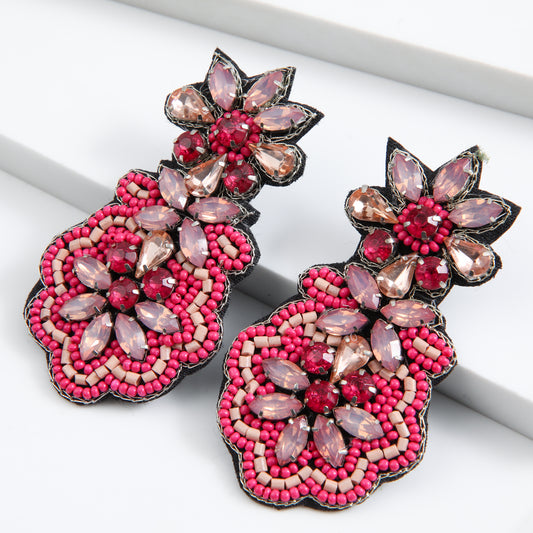Aros Fiesta Flores Rosado Tatienne