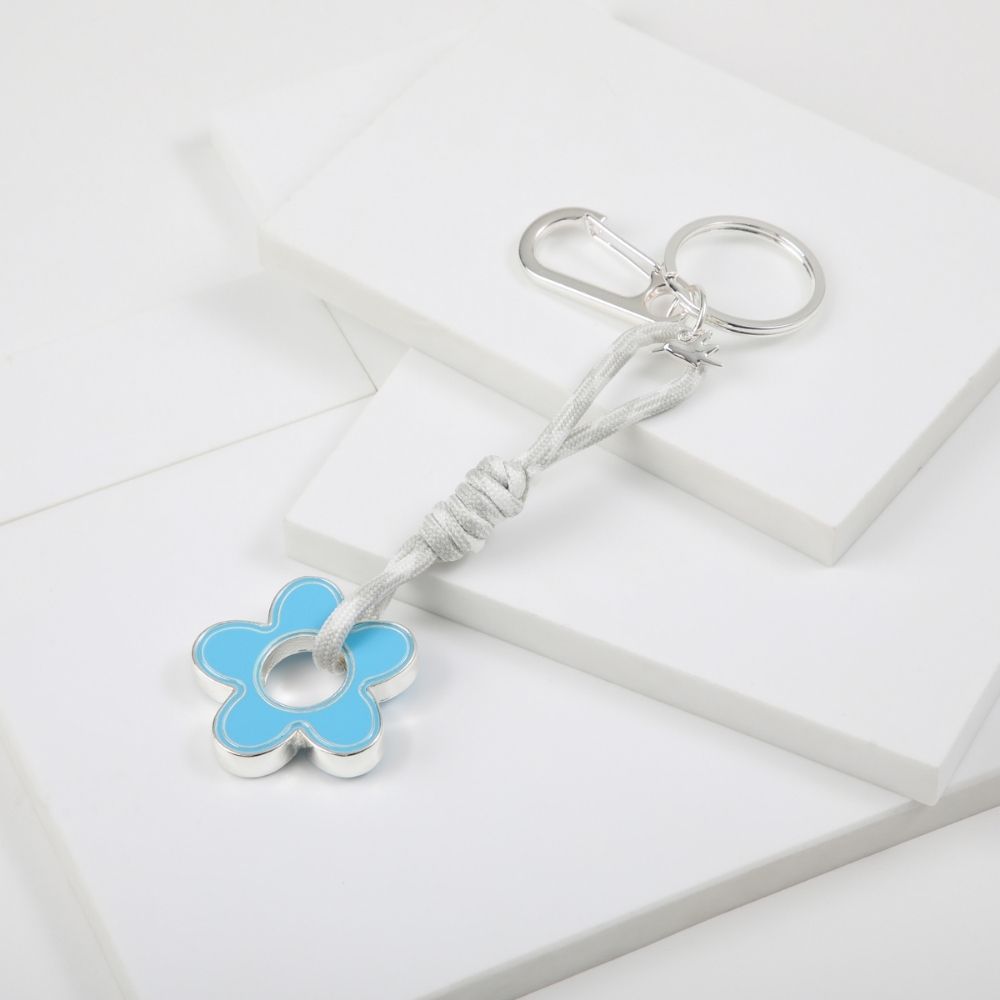 Llavero Largo Flower 1 Celeste Tatienne