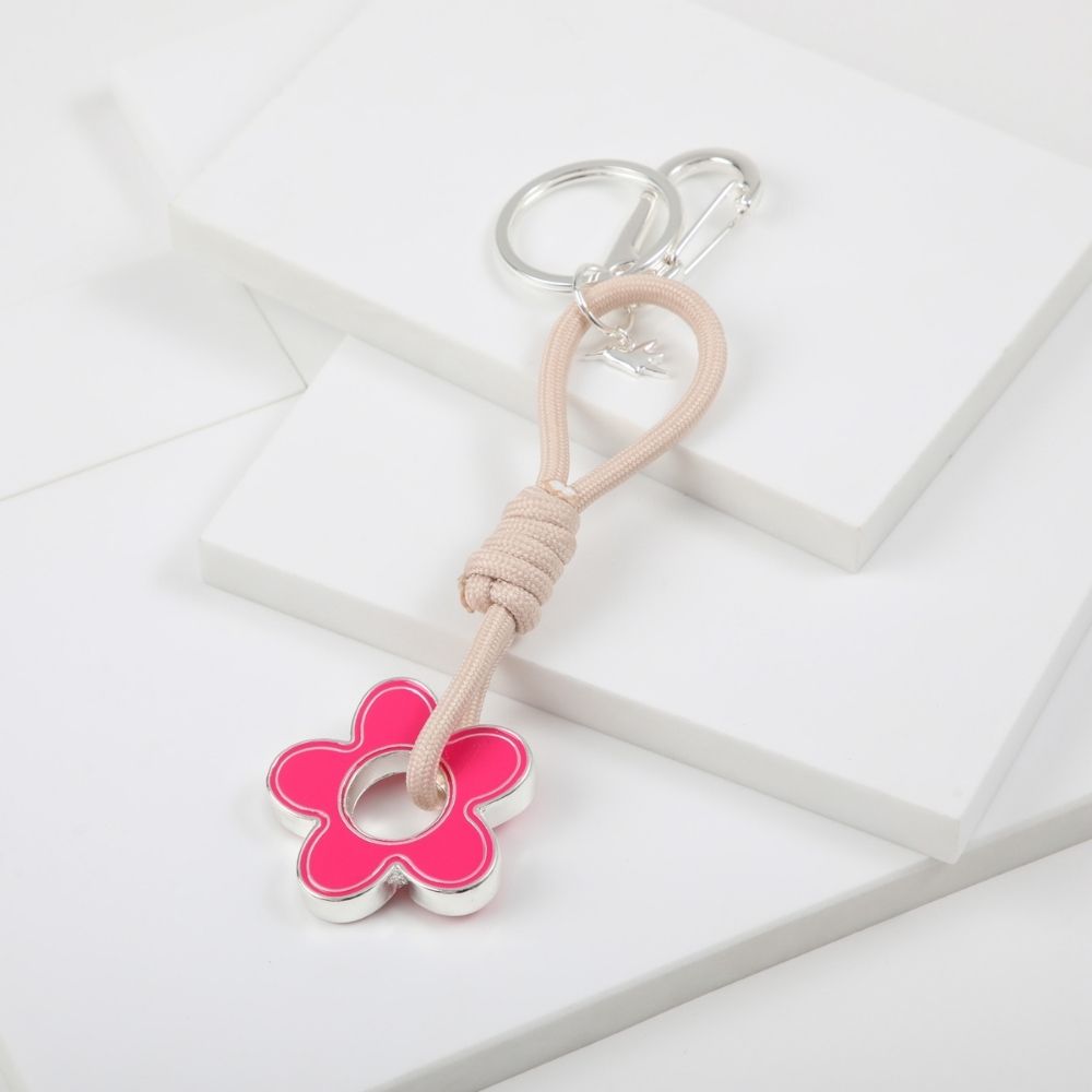 Llavero Largo Flower 3 Rosado Tatienne